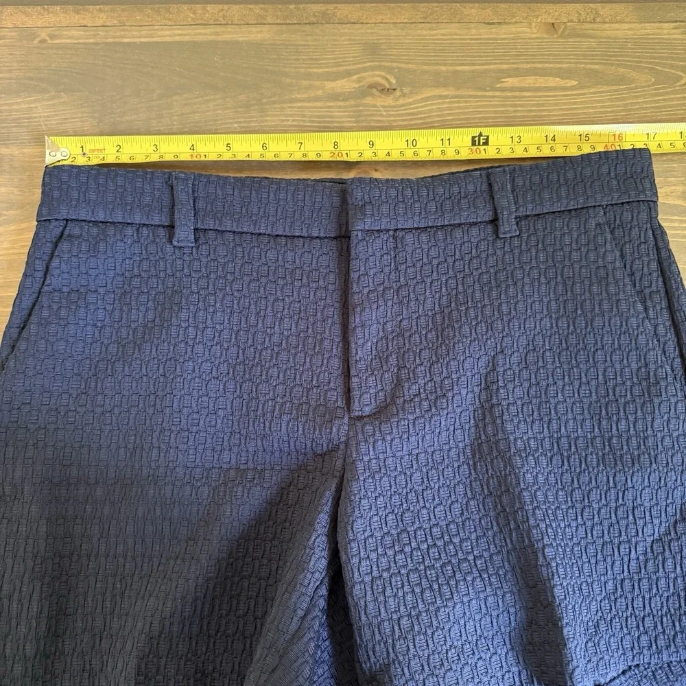 Banana Republic Womens 6 Navy Blue‎ Mid Rise Textured Chino Shorts